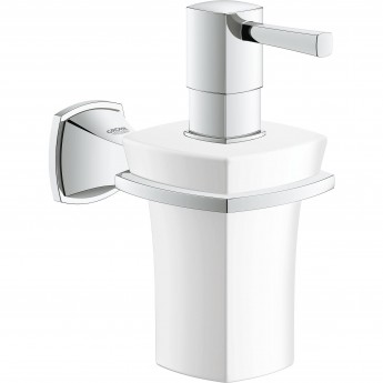 Дозатор жидкого мыла GROHE GRANDERA керамический, с держателем, хром (40627000) Дозатор жидкого мыла GROHE GRANDERA керамический, с держателем, хром (40627000)