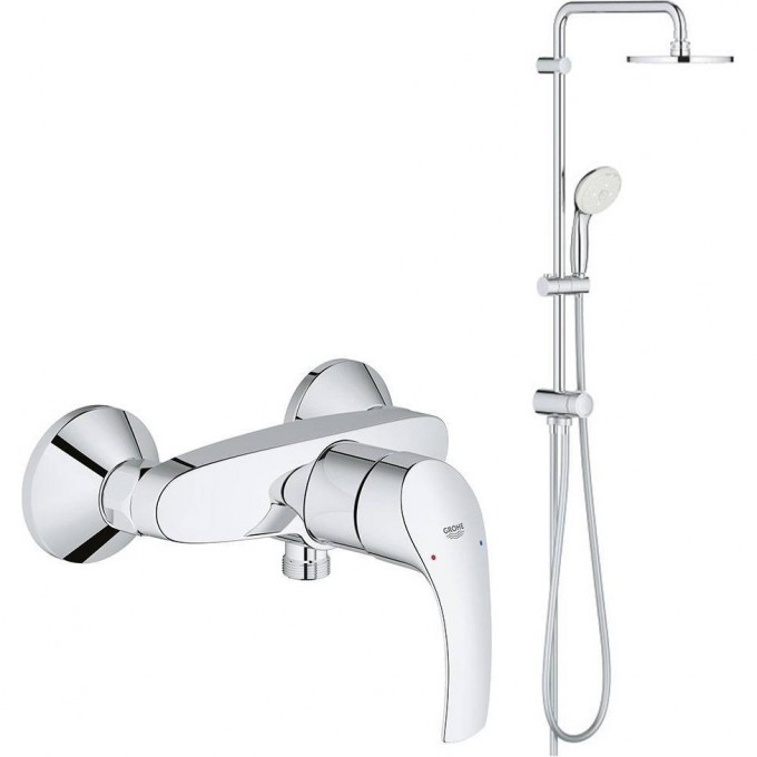 Душевая система GROHE NEW TEMPESTA 200 со смесителем, хром () 124410