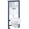 Инсталляция GROHE SOLIDO PERFECT с подвесным унитазом и панелью смыва Skate Air 39192000