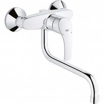Смеситель для кухни GROHE EUROSMART NEW настенный, вынос 200 мм, хром
