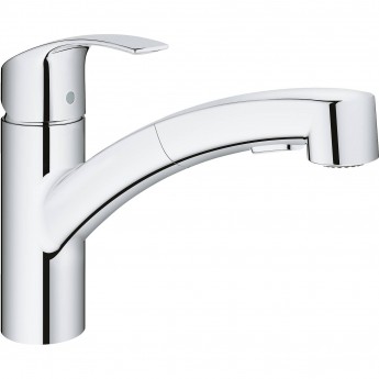 Смеситель для кухни GROHE EUROSMART NEW с выдвижным изливом, низкий излив, хром Смеситель для кухни GROHE EUROSMART NEW с выдвижным изливом, низкий излив, хром
