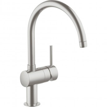 Смеситель для кухни GROHE MINTA с C-изливом, суперсталь