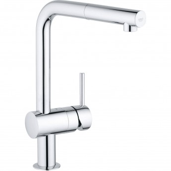 Смеситель для кухни GROHE MINTA с выдвижным L-изливом, хром