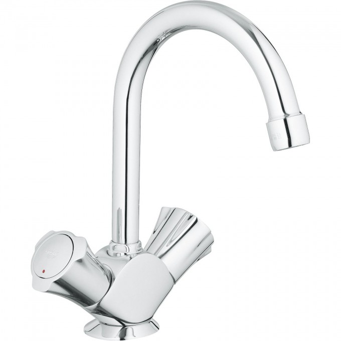 Смеситель для раковины GROHE COSTA L с донным клапаном и высоким С-изливом, хром 21375001