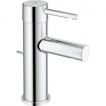 Смеситель для раковины GROHE ESSENCE+ с донным клапаном и низким изливом, хром