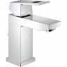 Смеситель для раковины GROHE EUROCUBE с донным клапаном и низким изливом, хром 23127000