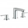 Смеситель для раковины GROHE EUROSTYLE COSMOPOLITAN на 3 отверстия с донным клапаном, хром 20208002