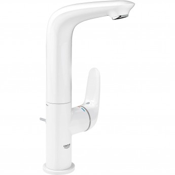 Смеситель для раковины GROHE EUROSTYLE с донным клапаном, белая луна