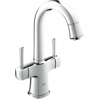 Смеситель для раковины GROHE GRANDERA с донным клапаном и поворотным изливом, хром (21107000)