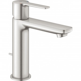 Смеситель для раковины GROHE LINEARE NEW с донным клапаном, суперсталь Смеситель для раковины GROHE LINEARE NEW с донным клапаном, суперсталь