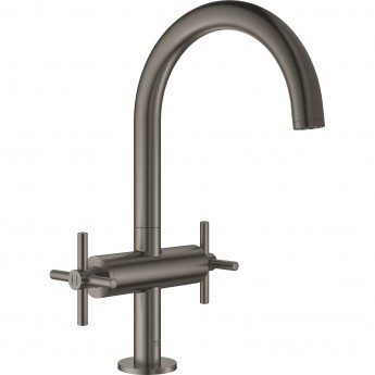 Смеситель GROHE ATRIO NEW двухвентильный для раковины на 1 отверстие, темный графит матовый (21019AL3)
