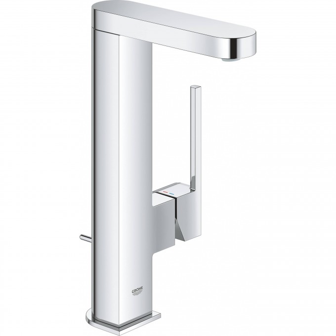 Смеситель однорычажный для раковины GROHE PLUS со сливным гарнитуром, поворотный излив, L-Size () 23851003
