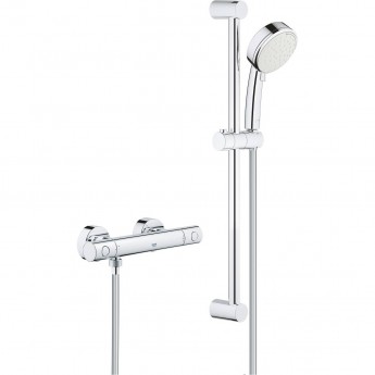 Термостат для душа GROHE GROHTHERM 800 COSMOPOLITAN, душевой гарнитур Tempesta Cosmopolitan, 2 режима струи, душевая штанга 600 мм (34768000) Термостат для душа GROHE GROHTHERM 800 COSMOPOLITAN, душевой гарнитур Tempesta Cosmopolitan, 2 режима струи, душевая штанга 600 мм (34768000)