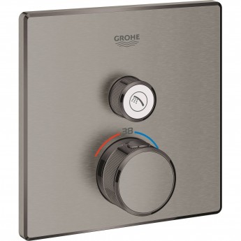 Термостат GROHE GROHTHERM SMARTCONTROL для встраиваемого монтажа на 1 выход, темный графит матовый Термостат GROHE GROHTHERM SMARTCONTROL для встраиваемого монтажа на 1 выход, темный графит матовый