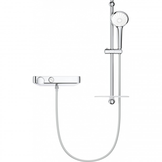 Термостатический смеситель для душа GROHE GRT SmartControl и душевой гарнитур Euphoria 110 Massage с душевой штангой 600 мм 34720000