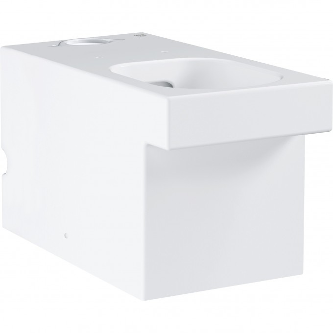 Унитаз GROHE CUBE CERAMIC напольный, безободковый, универсальный выпуск (без бачка и сиденья), альпин-белый 3948400H