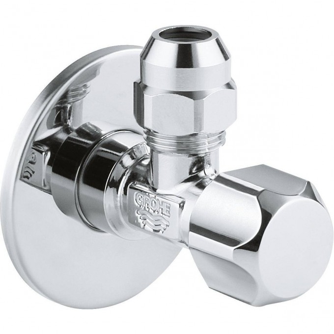 Вентиль угловой GROHE 1/2″-3/8″ для подключения смесителей, хром 22018000