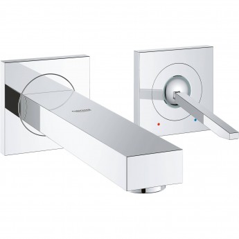 Внешняя часть смесителя для раковины GROHE EUROCUBE JOY на 2 отверстия (излив 170 мм), хром (19997000)