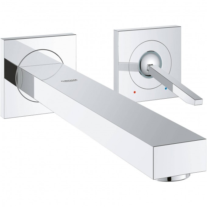 Внешняя часть смесителя для раковины GROHE EUROCUBE JOY на 2 отверстия (излив 230 мм), хром 19998000