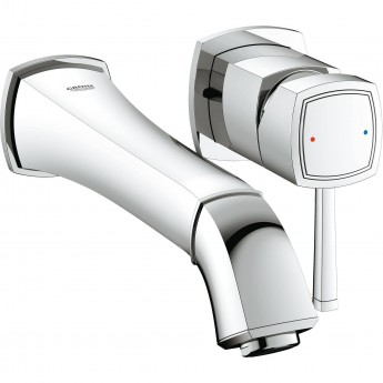 Внешняя часть смесителя для раковины GROHE GRANDERA на 2 отверстия (вынос 234 мм), хром
