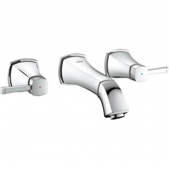 Внешняя часть смесителя для раковины GROHE GRANDERA на 3 отверстия (вынос 177 мм), хром