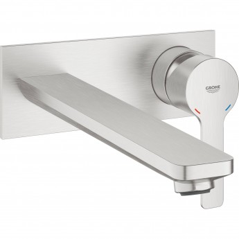 Внешняя часть смесителя для раковины GROHE LINEARE NEW на 2 отверстия, вынос 207 мм, суперсталь
