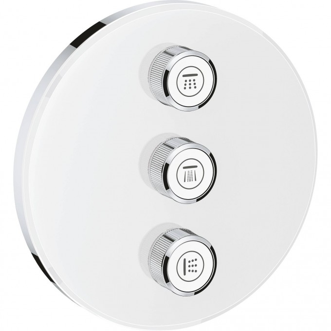 Внешняя часть вентиля GROHE GROHTHERM SMARTCONTROL на 3 выхода, белая луна 29152LS0