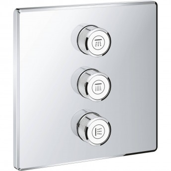 Внешняя часть вентиля GROHE GROHTHERM SMARTCONTROL на 3 выхода, хром
