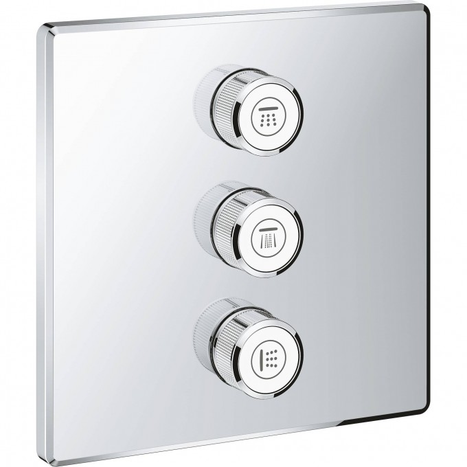 Внешняя часть вентиля GROHE GROHTHERM SMARTCONTROL на 3 выхода, хром 29127000